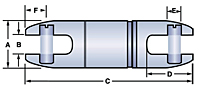 Dimensional Drawing for 821 Champion Swivels
