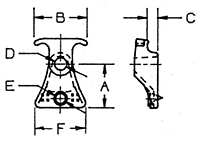 Through Bolt and 1/2 inch (in). Lag Screws (P151A)-2